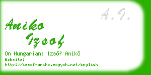 aniko izsof business card