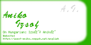 aniko izsof business card